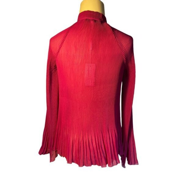 BEAUTIFUL DEREK LAM 10 CROSBY FUCHSIA PLEATED BLOUSE (NWT) - Picture 3 of 10